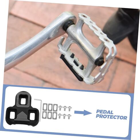 POPETPOP Self-Locking Bike Cleat Covers Anti-Slip Replacement Cleat Set for Road Cycling Shoes Lightweight Pedal Protection Accessories Compatible Most Bike in Saudi Arabia
