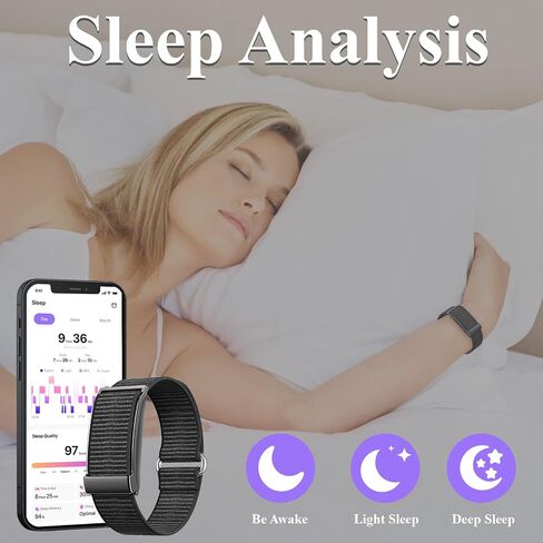 Smart Bracelet,Health and Fitness Tracker,24/7 Heart Monitor & Sleep Tracker, Multi-Sport Tracker Wristband with Free APP (Black) in Saudi Arabia