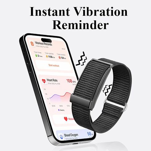 Smart Bracelet,Health and Fitness Tracker,24/7 Heart Monitor & Sleep Tracker, Multi-Sport Tracker Wristband with Free APP (Black) in Saudi Arabia