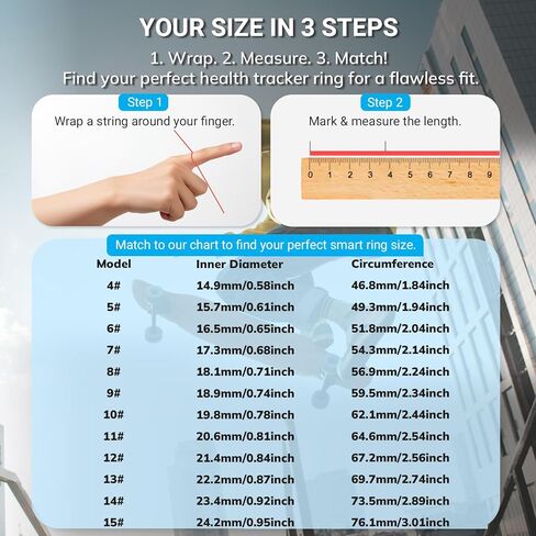 حلقة ذكية من Mworld، متتبع للياقة البدنية والصحة مع تحليل الذكاء الاصطناعي العاطفي، مراقب النوم، تتبع معدل ضربات القلب/SpO2، مقاومة للماء 10ATM للرجال والنساء - مادة السيراميك (أسود، 7) in Kuwait