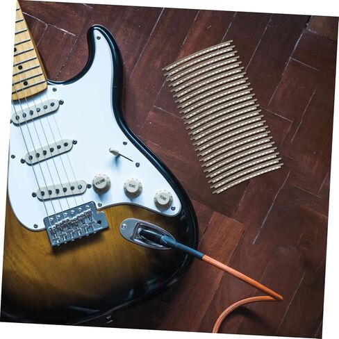 24pcs Cupronickel Guitar Fret Wire Electric Guitar Fretboard Replacement Accessories Easy to Install for Guitarists and Beginners in Saudi Arabia