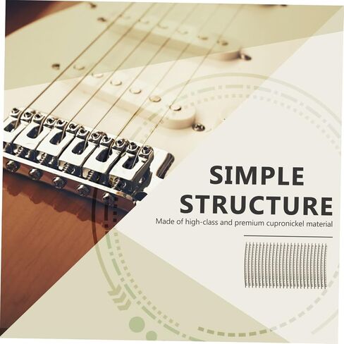 24pcs Cupronickel Guitar Fret Wire Electric Guitar Fretboard Replacement Accessories Easy to Install for Guitarists and Beginners in Saudi Arabia