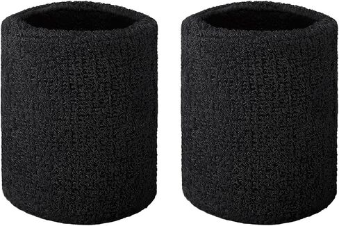 GOGO 2 PCS Terry Cloth Wristband Athletic Wrist Sweatband for Gym Sports in Saudi Arabia