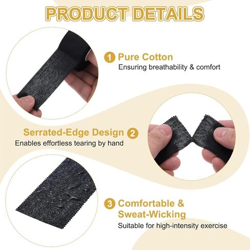 Athletic Sports Tape, Athletic Tape Strong Adhesive Easy Tear with Serrated Edges - Fitting for (Athletes/Sport Trainer/Gymnastics/Boxing) 1 in x 30 Ft, 6 Rolls, White in Saudi Arabia