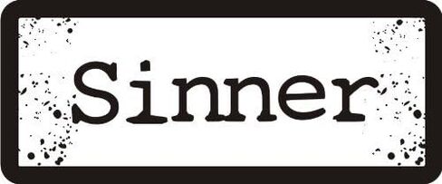 3 - Sinner 1 1/4" x 3" Hard Hat Biker Helmet Stickers Bs506 in Saudi Arabia