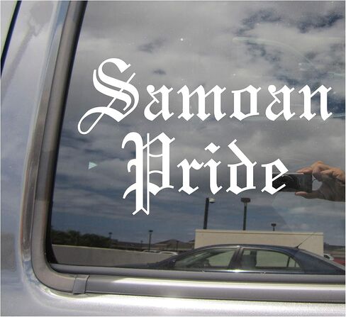 Samoan Pride - Old English Samoa Island Country Car Truck Helmet Laptop Surfboard Skateboard Auto Automotive Craft Laptop Vinyl Decal Store Window Wall Sticker 17141 in Saudi Arabia