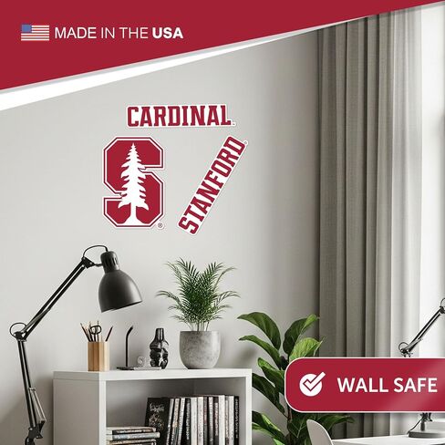 Desert Cactus Stanford University WallStix Cardinal Removable Wall Sticker 11x17 Vinyl Decal Indoor Outdoor Use (Design A) in Saudi Arabia
