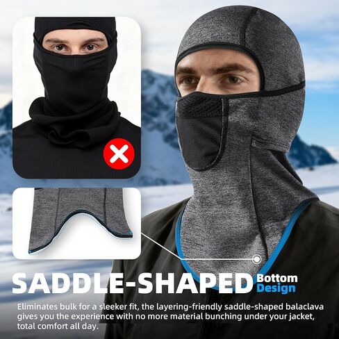 Balaclava Ski Mask for Winter Thermal Windproof Warm Face Mask for Cold Weather Outdoor Sports in Kuwait