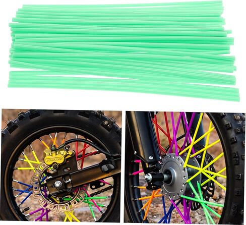 144Pcs Bike Wheel Decoration Wheel Covers Reflective Plastic Wraps for Motorcycle and Bicycle Night Cycling Warning Sturdy and Easy to Install Suitable for Dirt Bikes and ATVs in Saudi Arabia