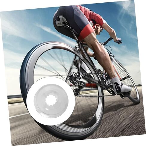 2Pcs Transparent Flywheel Guard Durable Rear Hub Protection Cover for Mountain Road Bicycles Easy to Install Bike Wheel Protector Random Design in Saudi Arabia
