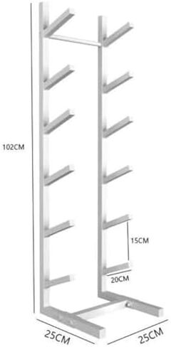 Free Standing Snowboard Rack for Skis, Skateboards & Scooters - Floor-Standing Metal Sports Display Rack, Sample Board Holder, Black, 25x25x102cm in Saudi Arabia