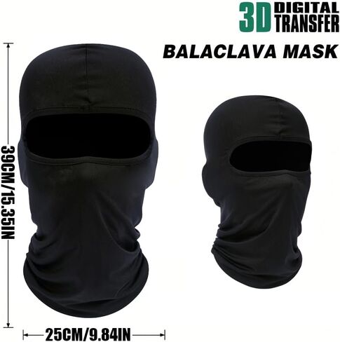 3 Pieces Balaclava of Men - Breathable Elastic Fit & Perfect for Outdoor Activities in Saudi Arabia