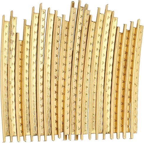 Acouto 20Pcs Brass Guitar Fret Wire Set, 2.0mm Replacement Parts for Folk Wooden Guitars in Saudi Arabia