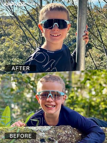KAPVOE Kids Baseball Glasses Youth Sports Sunglasses Softball Cycling Running Shades Boys Girls Age 3-14 - K9035 in Saudi Arabia