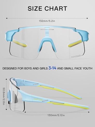 KAPVOE Kids Baseball Glasses Youth Sports Sunglasses Softball Cycling Running Shades Boys Girls Age 3-14 - K9035 in Saudi Arabia