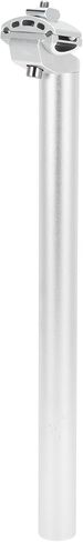 Bike Seat Posts 30.4x400mm Bike Saddle Post Seat Tube Aluminum Alloy Silver Tone Adjustable with Fixing Clip in Saudi Arabia