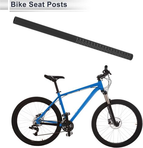 1 Pc Universal Bike Seat Posts Lightweight 22.2x400mm Bike Saddle Post Seat Tube Matte Black Carbon Fiber in Saudi Arabia