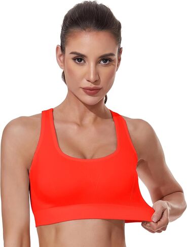 GXXGE Sports Bras for Women High Support Adjustable Straps Padded Cross Back Sport Bra for Workout Yoga Running Gym in Saudi Arabia