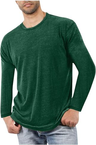 Mens Cotton Pajama Tops Long Sleeve Lounge Wear for Men Fall Spring Base Layer Husband Boyfriend Birthday Clothes in Saudi Arabia