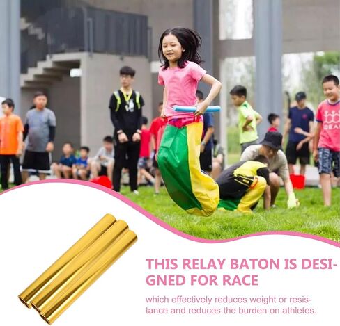 Zerodeko 3Pcs Aluminum Alloy Relay Baton for Running Race Lightweight Anti-Skid Sports Sticks for Outdoor Running Safe Grip Equipment for School Relay Events and Athletic Training in Saudi Arabia