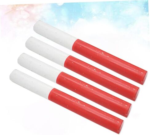 4pcs Lightweight Wooden Relay for Racing Competition Smooth Rolled Edge Safety Bright Red and White Colors Outdoor Fitness Running Equipment for Adults in Saudi Arabia