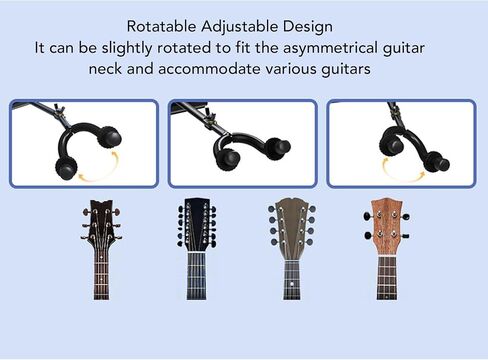 Drfeify Wall Mount Guitar Rack, with 5 Adjustable Hooks, Suitable for Acoustic Guitars, Electric Guitars, Bass Guitar in Saudi Arabia