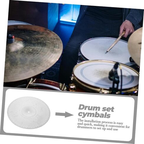 Low Volume Cymbal Set 14 Quiet Cymbals for Drums for Practice and Home Use for Drummers and Noise Reduction in Saudi Arabia
