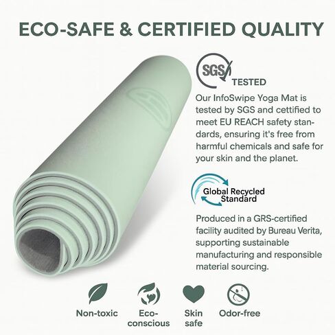 سجادة يوجا TPE - صديقة للبيئة، قابلة للتحلل الحيوي بسمك 6 مم غير قابلة للانزلاق لليوجا والبيلاتيس واليوجا الساخنة واللياقة البدنية والتمارين - خفيفة الوزن ومتينة وخالية من الرائحة - 72 بوصة × 24 بوصة، مع حمالة محمولة in Saudi Arabia