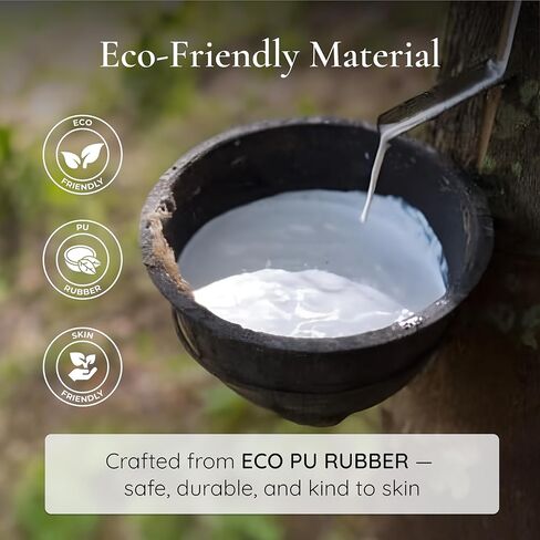 Natural Rubber Yoga Mat for Home Workouts, Eco-Friendly Non-Slip Yoga Mat with Carry Strap - Ideal for Yoga, Pilates & Floor Exercises in Saudi Arabia