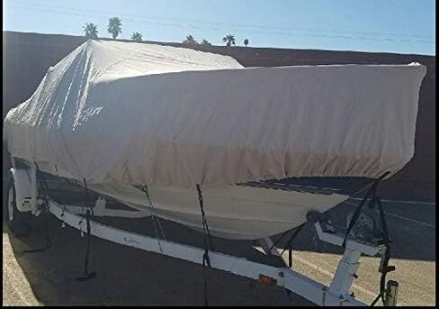 New Vortex Heavy DUTYGREY/Gray Cuddy Cabin Cover 21'7" to 22'6" Long, 102" Beam by Vortex in Saudi Arabia