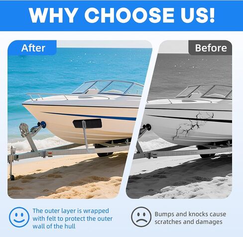 2PCS Carpeted Boat Trailer Bunks, Boat Trailer Bunks, Felt Fabric & Marine Grade Lumber Boat Trailer Guides, Boat Trailer Side Bunks, Protect Boat During Loading and Towing in Saudi Arabia