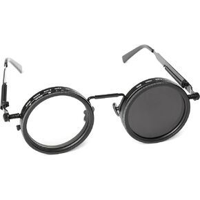 Adjustable Polarized Sunglasses with 1-9 Tint Levels - UV400 Protection & ND Filter Lenses - Unisex Round Frame Beach Eyewear in Kuwait
