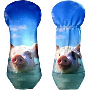 Golf Club Covers Driver Fairway Hybrid Headcover Premium Leather Golf Head Covers for Woods and Driver Hybrid, Golf Headcovers Set for Women & Men in Saudi Arabia