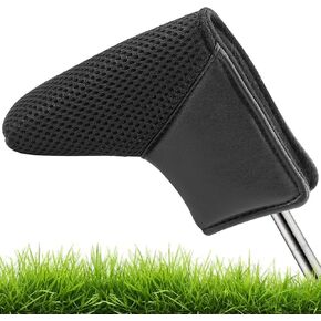 BIG TEETH Lightweight Mesh Golf Driver Headcovers Golf Fairway Wood Hybird Head Covers Club Protecter Putter Cover Full Black for All Black in Saudi Arabia