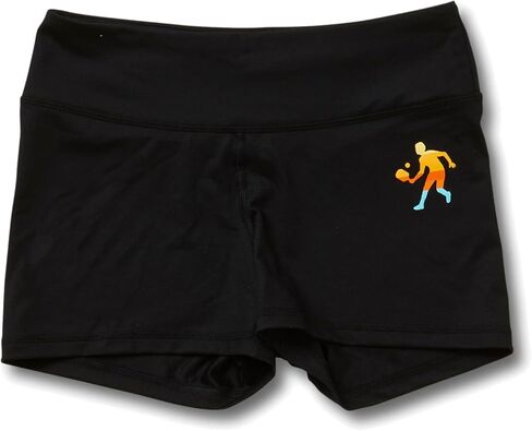 Women's Pickleball Compression Shorts, XS-XL, Black, Performance Polyester/Spandex Blend, Compression Fit in Saudi Arabia