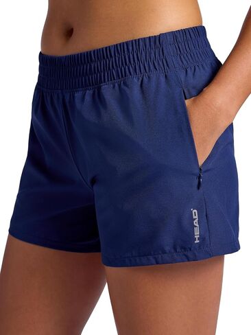 Head Women's Rally Woven Short, Relaxed Fit, 4" Inseam, Mid-Rise, Stretch Lightweight Material, Moisture-Wicking in Saudi Arabia