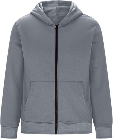 Backpack Hoodies for Men Zip Up Fleece Sweatshirt Long Sleeve Thick Warm Winter Sweatshirts Solid Casual Travel Coat in Saudi Arabia