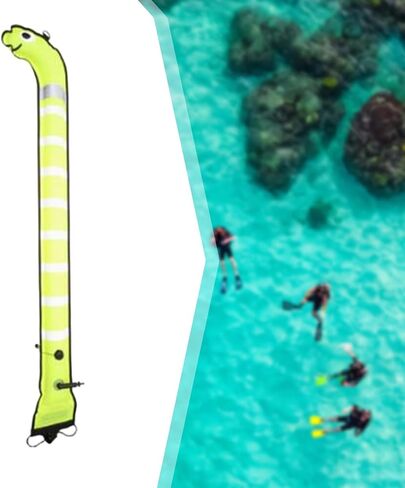 Yiju Surface Marker Buoy Inflatable Tube Highly Visible Snorkeling Scuba Marking Location of Divers Surface Marker Signal Tube in Kuwait