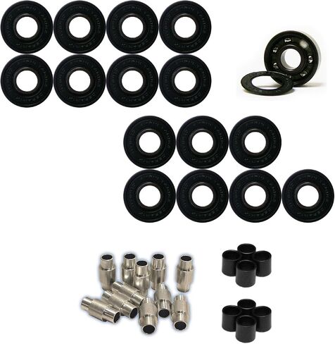Player's Choice Indoor Roller Hockey Wheels 8-Pack with Hybrid Ceramic Bearings and Spacers - Apples White Dual-Pour 78A Hardness for Skates - Super High Rebound Urethane in Saudi Arabia