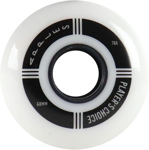 Player's Choice Indoor Roller Hockey Wheels 8-Pack with Hybrid Ceramic Bearings and Spacers - Apples White Dual-Pour 78A Hardness for Skates - Super High Rebound Urethane in Saudi Arabia