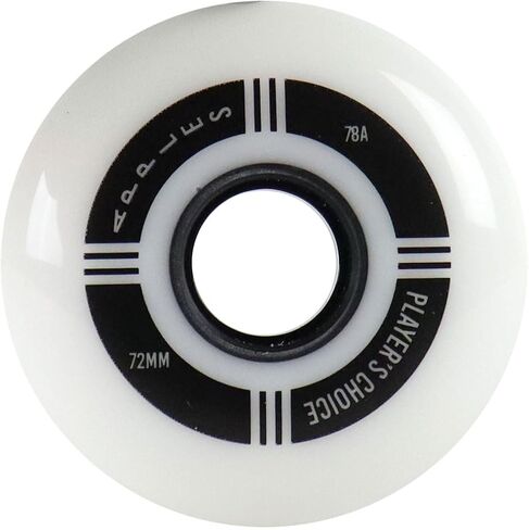 Player's Choice Indoor Roller Hockey Wheels 8-Pack with Hybrid Ceramic Bearings and Spacers - Apples White Dual-Pour 78A Hardness for Skates - Super High Rebound Urethane in Saudi Arabia