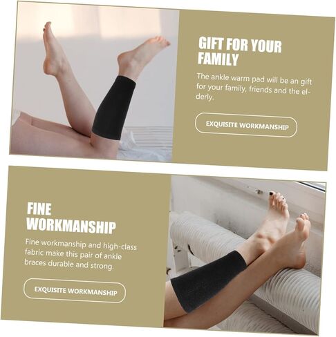 2Pcs Elastic Ankle Sleeve Warm Wool Ankle Protector for Comfort and Support Durable Compression Socks for Outdoor Use for Sports and Daily Activities in Saudi Arabia
