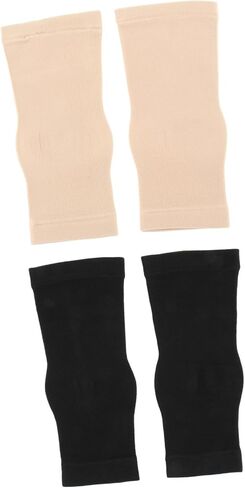2 Pairs Elastic Ankle Support Sleeve Moisture Wicking Sports Open Toe Socks for Men Women Ankle Protection for Exercise Casual Wear Comfortable Fit Skin Color in Saudi Arabia