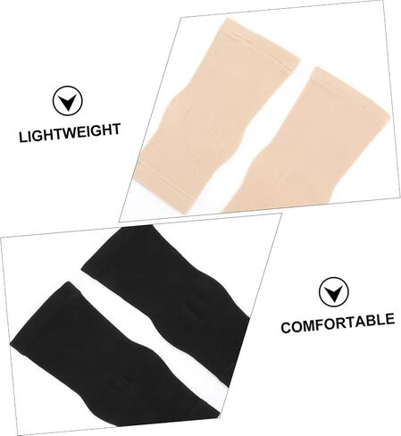 2 Pairs Elastic Ankle Support Sleeve Moisture Wicking Sports Open Toe Socks for Men Women Ankle Protection for Exercise Casual Wear Comfortable Fit Skin Color in Saudi Arabia