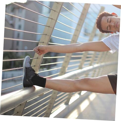 2 Pairs Elastic Ankle Support Sleeve Moisture Wicking Sports Open Toe Socks for Men Women Ankle Protection for Exercise Casual Wear Comfortable Fit Skin Color in Saudi Arabia