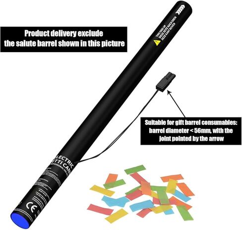 Electric Confetti Cannon Launcher Handheld Confetti Machine, 3 Head Portable Confetti Blower Gun Rechargeable Confetti Shooter with 3500mAh Built-in Battery for 2.2in Confetti E-Cartridge in Saudi Arabia