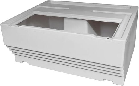 Elite Series 28" Pontoon Bench Seat Cushion Set with base 3200-3009 (White/Navy/Blue) in Kuwait