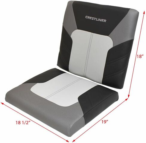 Crestliner Boat Jump Seat Cushions 2271974 | Black Gray in Saudi Arabia