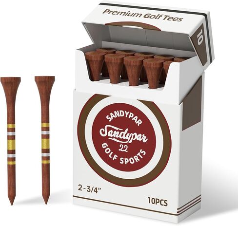 Bamboo Golf Tees 70mm (2.75") 10 Count Wooden Tees Friendly Biodegradable Material Reduce Friction Side Spin More Stable Funny Golf Accessory for Golfers in Saudi Arabia
