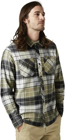 جيرسي Fox Racing Grainz Utility Flannel - Men's Bark، L in Saudi Arabia